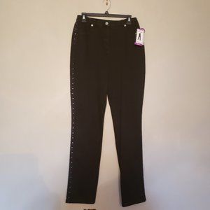 Alia Curvy Fit Black Denim Pants